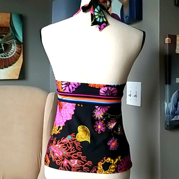 NWT Trina Turk Electric Reef Tankini Top - Picture 4 of 9